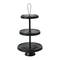 Hello Honey® 21.5" Black Elegant Modern 3-Tiered Tray